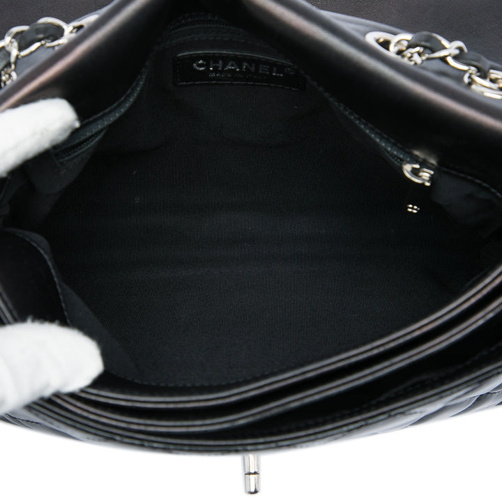 Chanel CC Matelassé Double Compartment à rabat Grand Noir – vue 4 – GABY PARIS