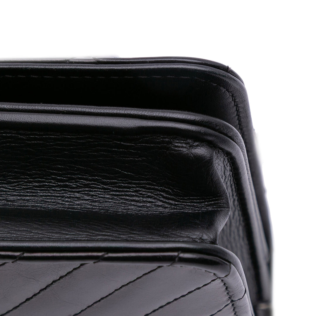 Lambskin Coco Boy Wallet On Chain Black - Gaby Paris
