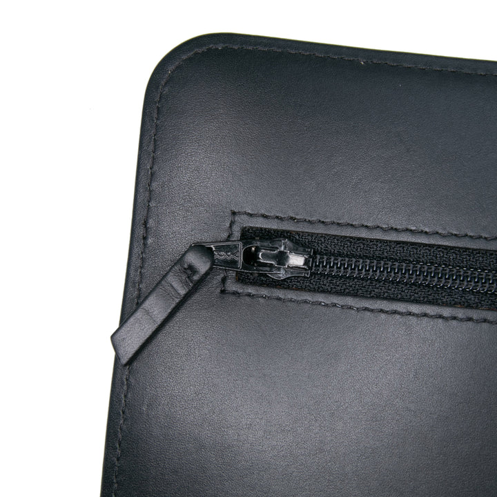 Lambskin Coco Boy Wallet On Chain Black - Gaby Paris