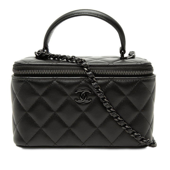 Chanel Small Cuir d’agneau So anse supérieure Vanity avec chaîne