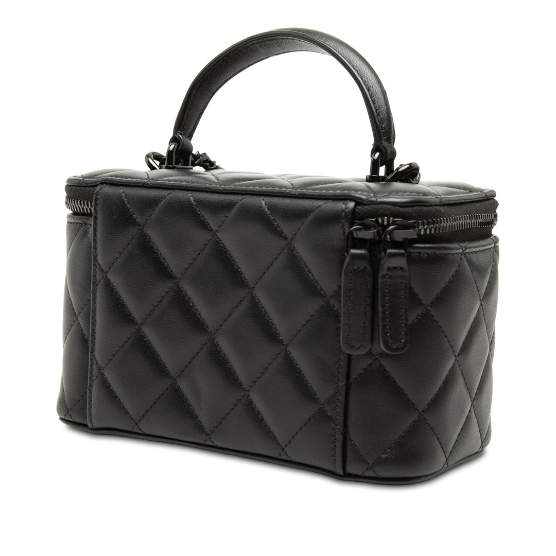 Chanel Small Cuir d’agneau So anse supérieure Vanity avec chaîne