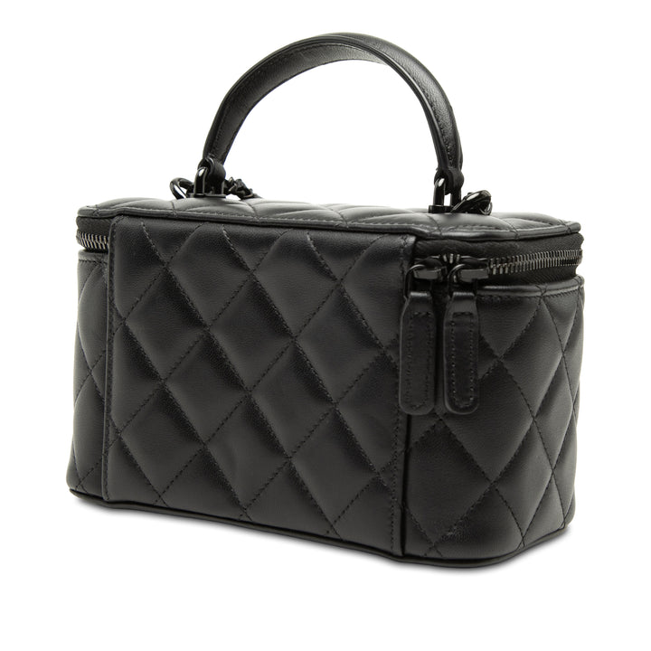 Chanel Small Cuir d’agneau So anse supérieure Vanity avec chaîne