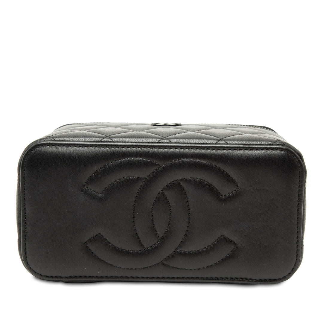 Chanel Small Cuir d’agneau So anse supérieure Vanity avec chaîne