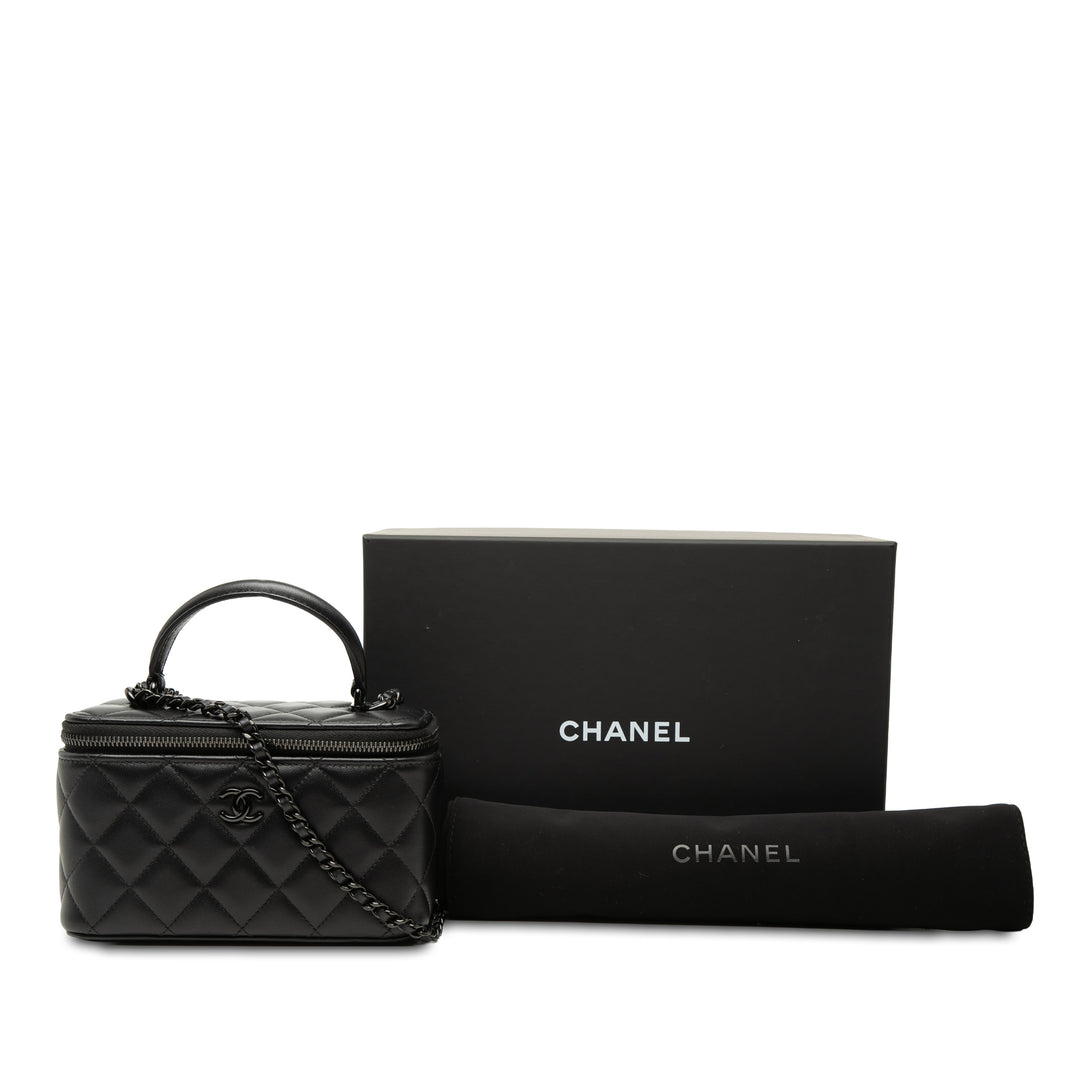 Chanel Small Cuir d’agneau So anse supérieure Vanity avec chaîne