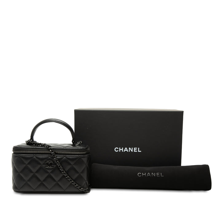 Chanel Small Cuir d’agneau So anse supérieure Vanity avec chaîne