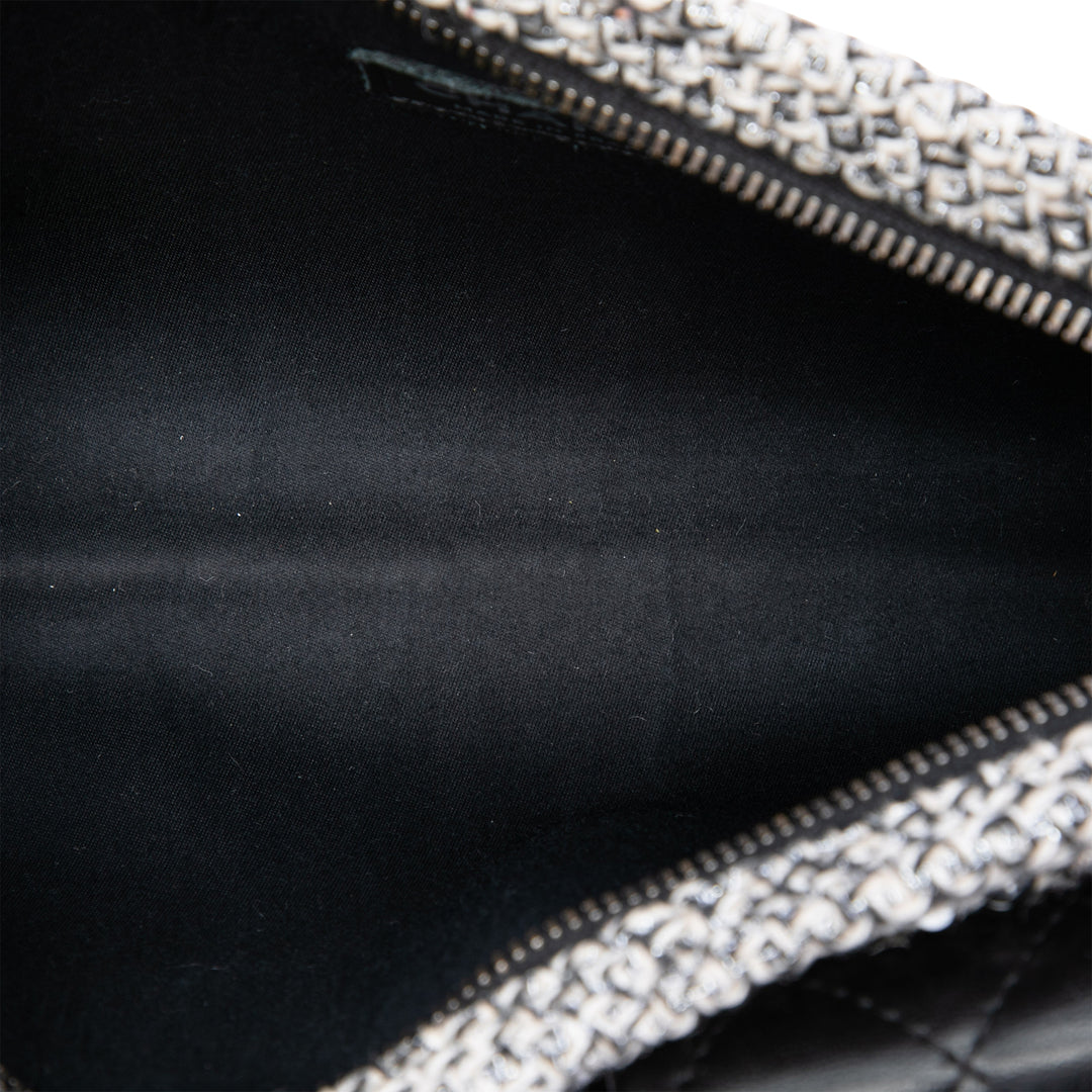 Monochrome Orné Mineral Nights Pochette Wristlet Tweed Noir