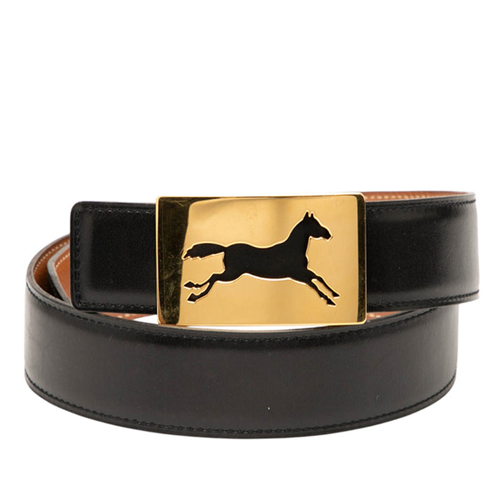 Hermès Boîte Veau Horse Buckle Belt