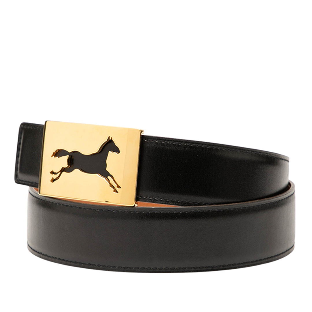 Hermès Boîte Veau Horse Buckle Belt