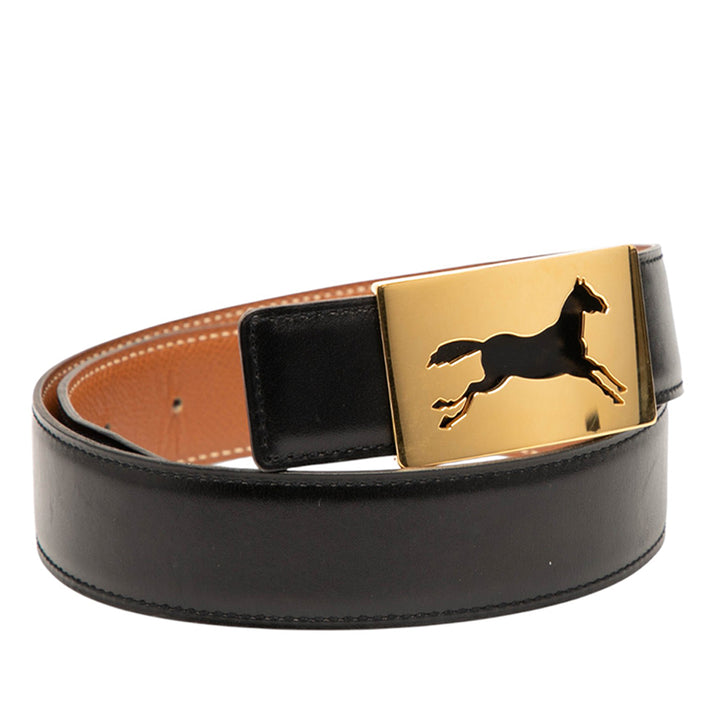 Hermès Boîte Veau Horse Buckle Belt