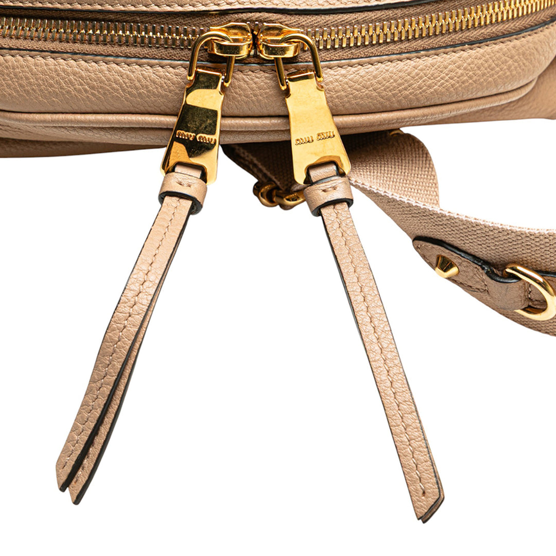 Miu Miu Cuir Sac porté croisé Marron