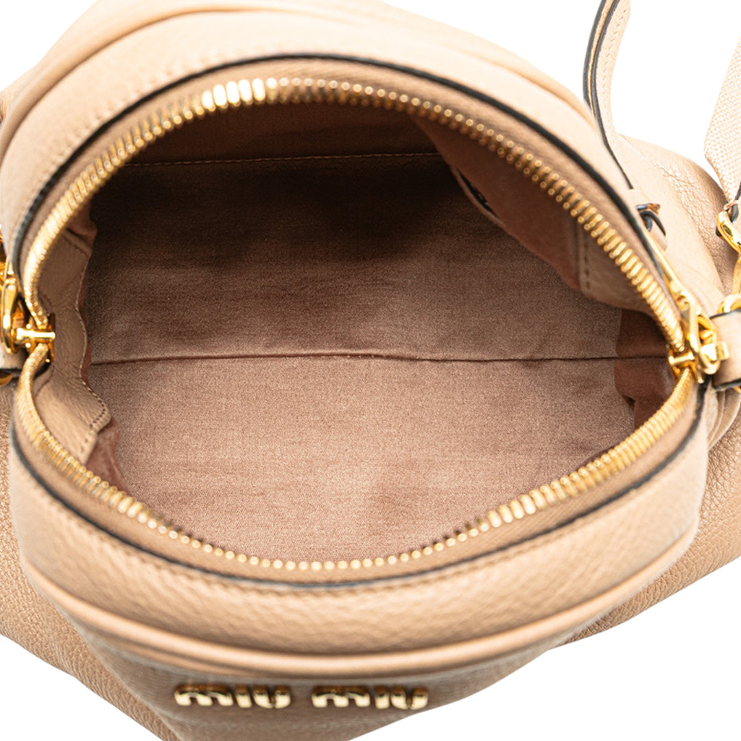 Miu Miu Cuir Sac porté croisé Marron