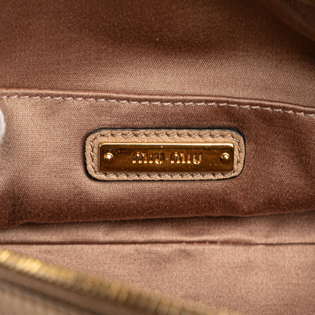 Miu Miu Cuir Sac porté croisé Marron