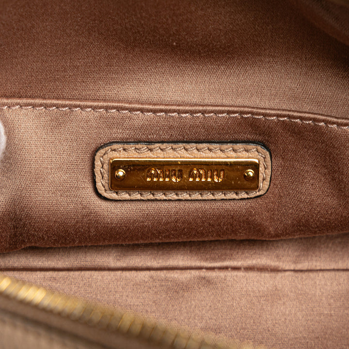 Miu Miu Cuir Sac porté croisé Marron