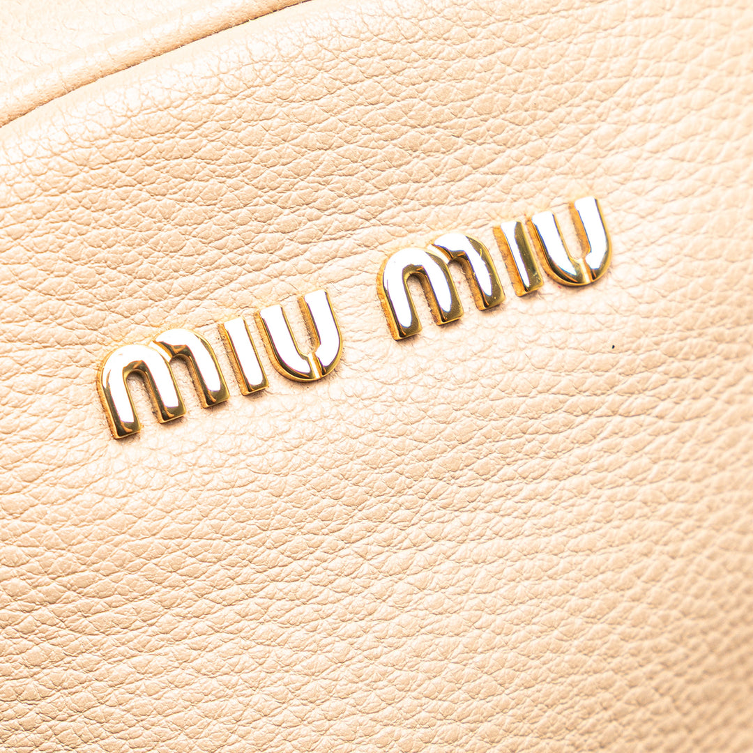 Miu Miu Cuir Sac porté croisé Marron