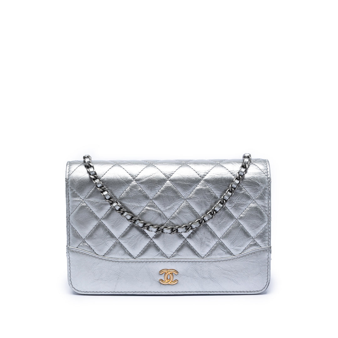 Chanel Matelassé vieilli Cuir de veau Gabrielle Wallet on Chain