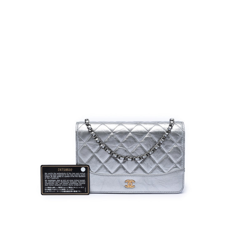 Chanel Matelassé vieilli Cuir de veau Gabrielle Wallet on Chain