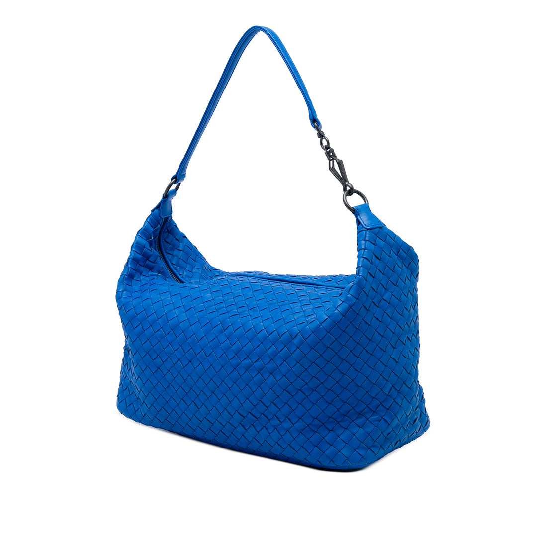 Intrecciato Sac nappa Bleu