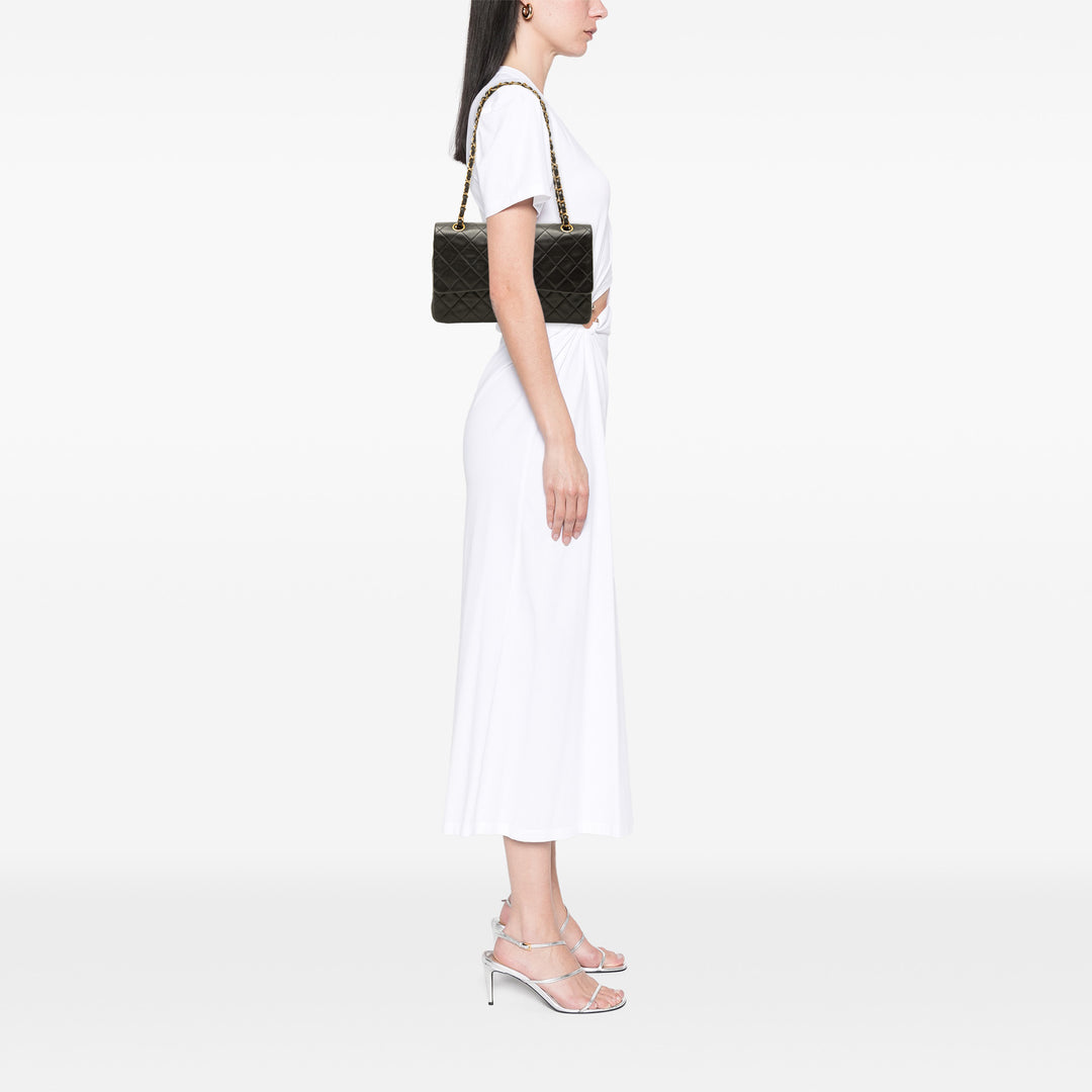 Chanel Sac porté épaule Classic Double rabat Moyen Cuir d'agneau Noir – vue 6 – GABY PARIS