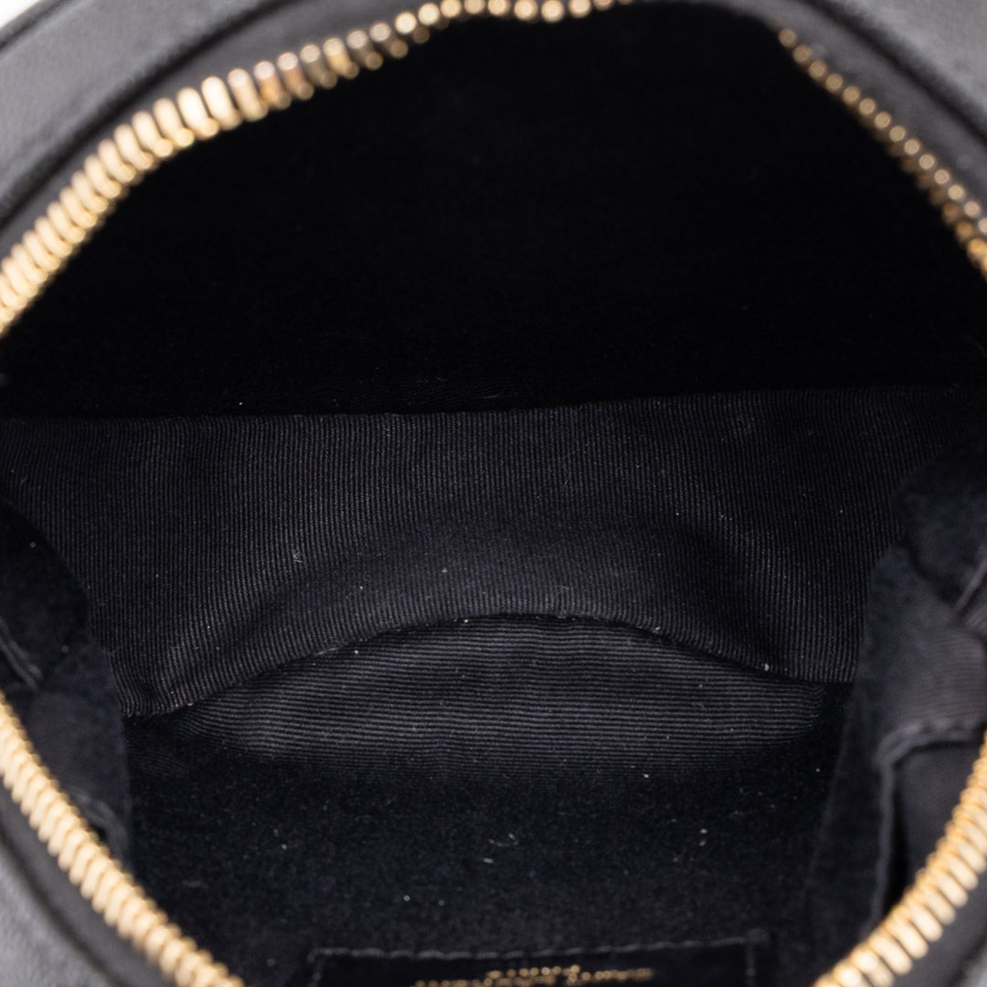 Saint Laurent Chevron Grain De Poudre Rond Vinyle Sac caméra Noir – vue 4 – GABY PARIS