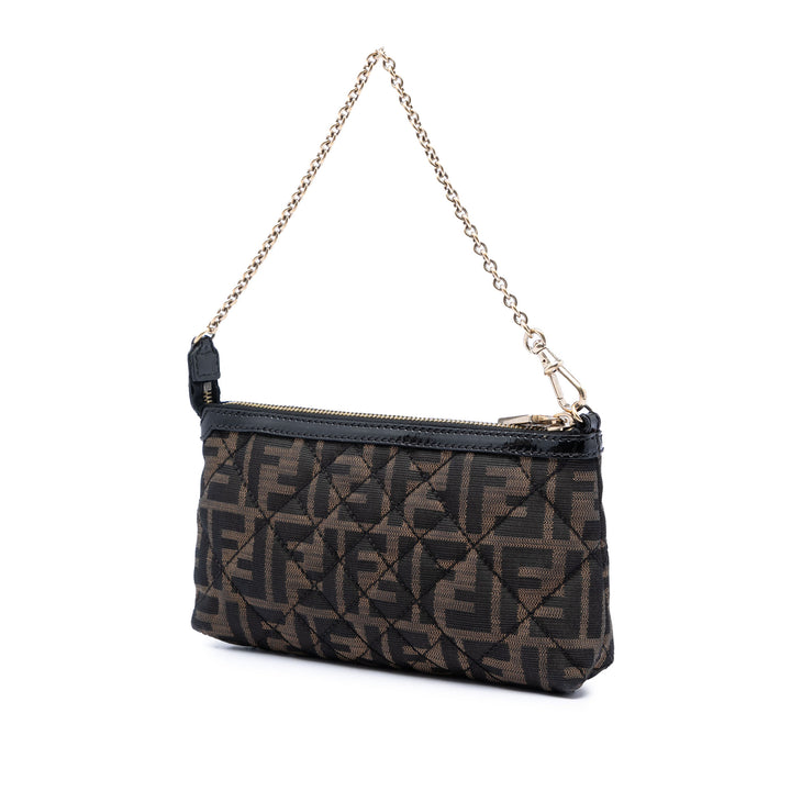 Fendi Matelassé Zucca Toile Chain Pochette