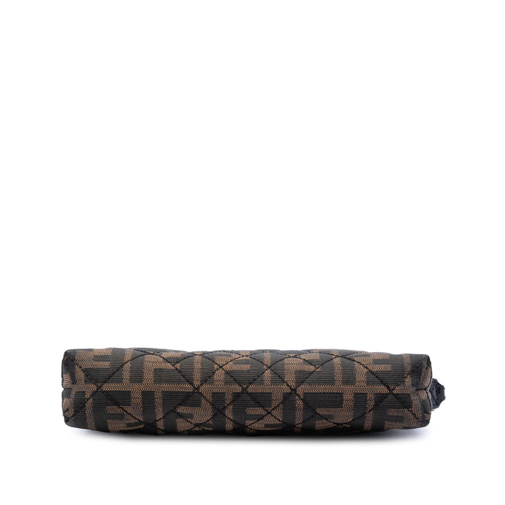 Fendi Matelassé Zucca Toile Chain Pochette