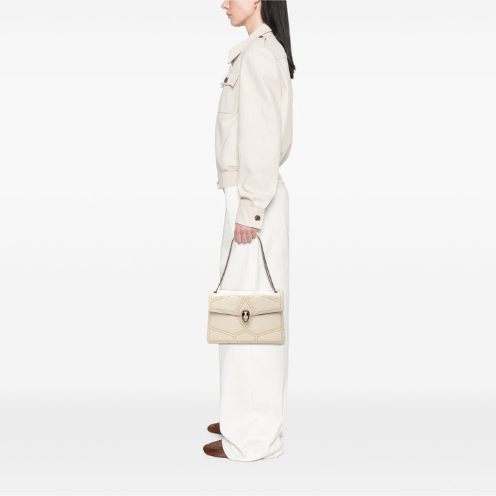 Bvlgari Sac bandoulière clouté Diamond Blast Serpenti Forever Beige – vue 7 – GABY PARIS
