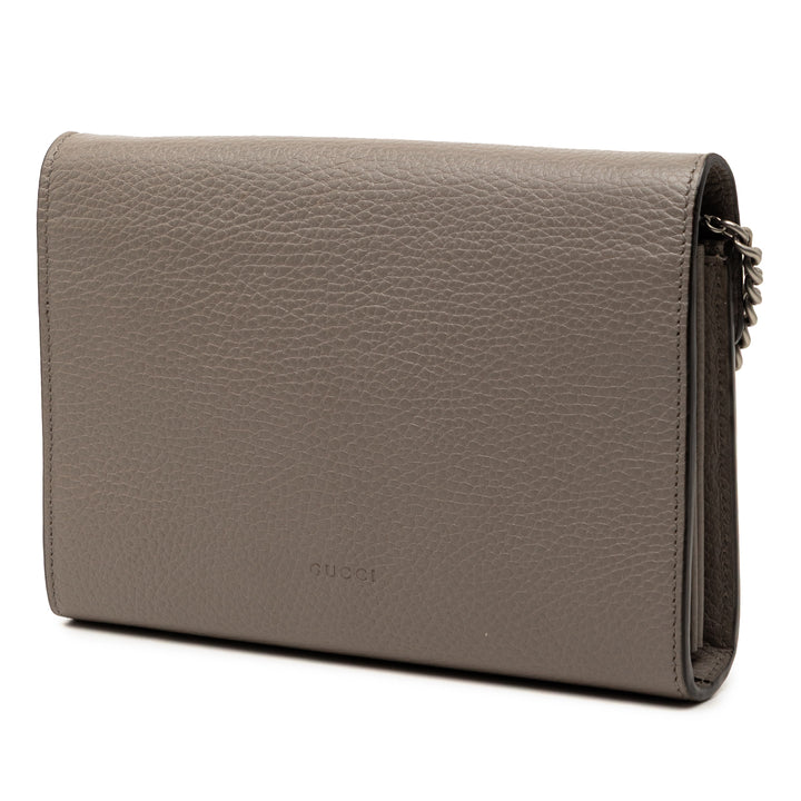 Dionysus Wallet on Chain Cuir de veau Marron
