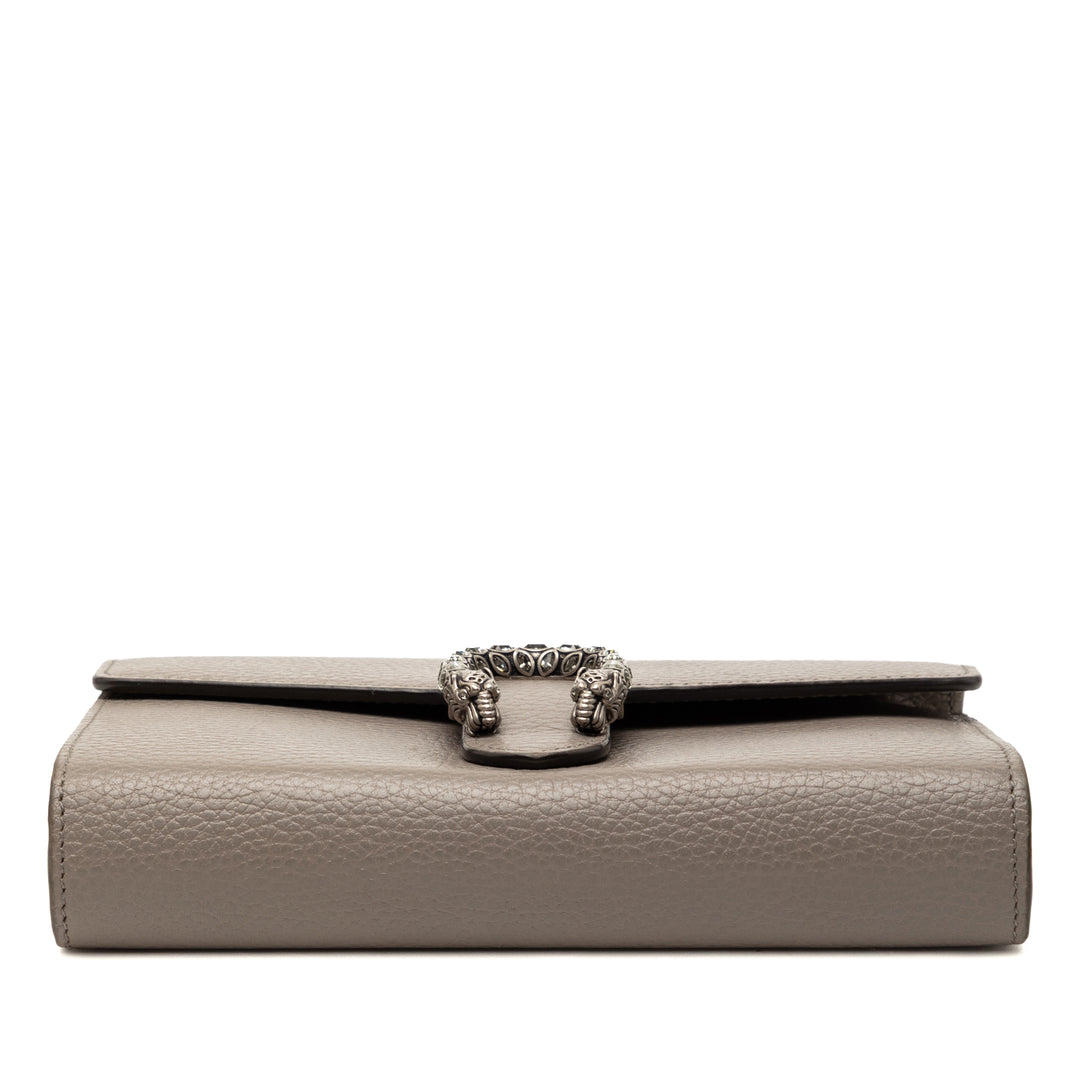 Dionysus Wallet on Chain Cuir de veau Marron