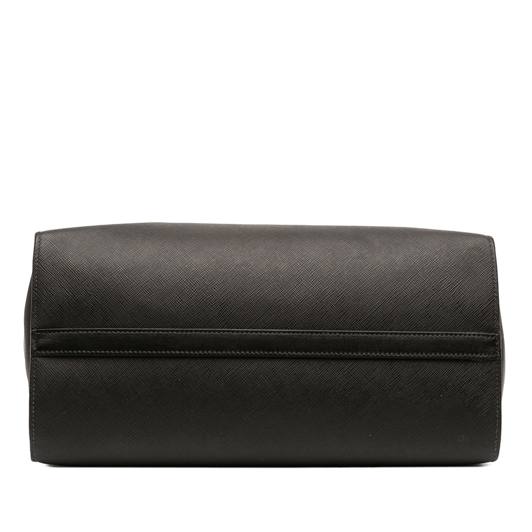 Prada Sac à main City Veau à finitions Paradigme Saffiano Noir – vue 3 – GABY PARIS