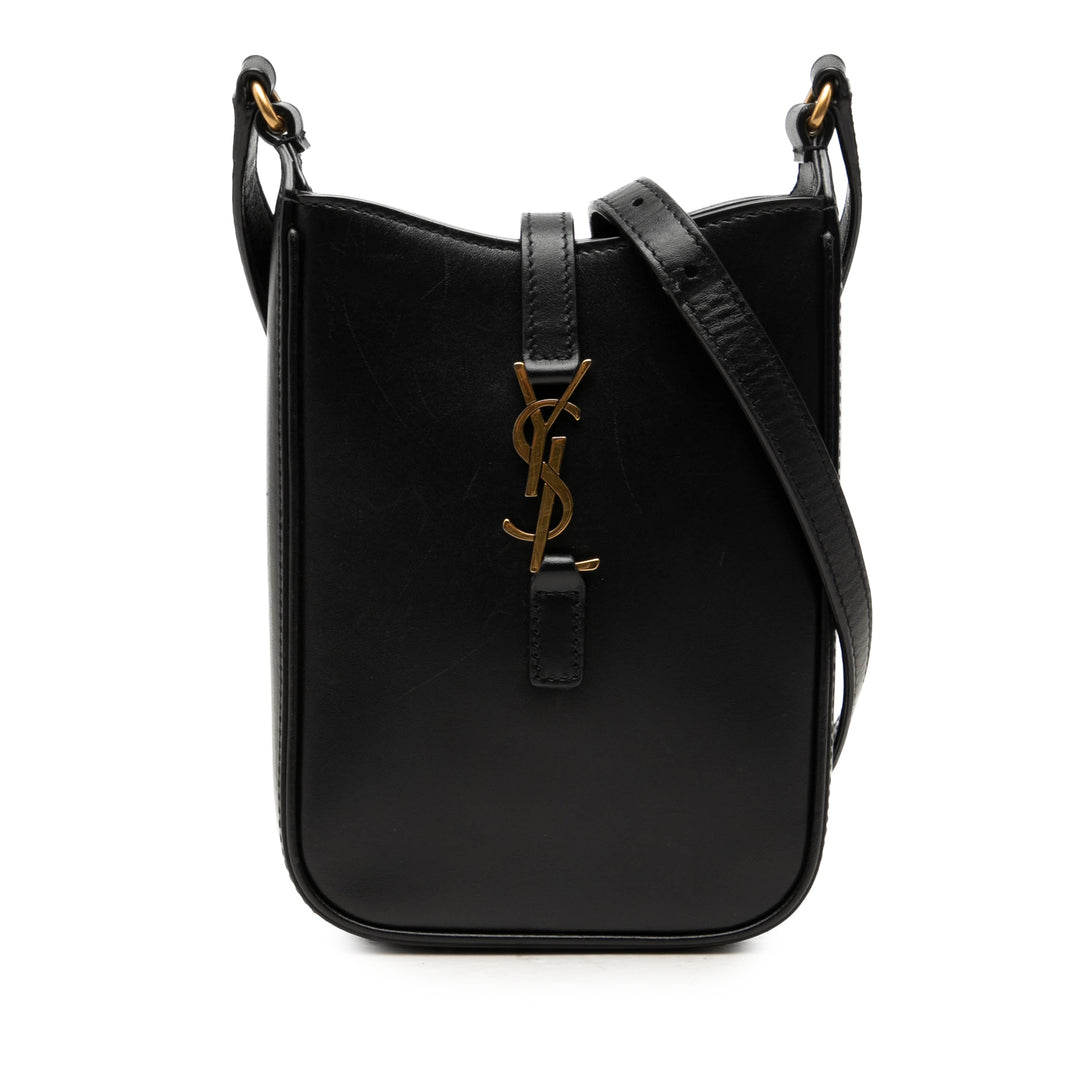 Saint Laurent Le 5 a 7 Vertical Sac Mini Noir – vue principale – GABY PARIS