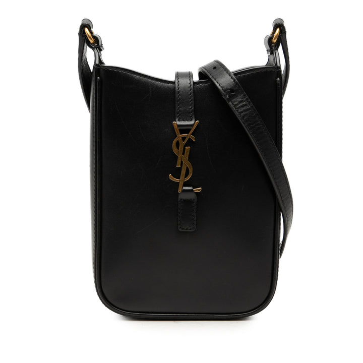 Saint Laurent Le 5 a 7 Vertical Sac Mini Noir – vue principale – GABY PARIS