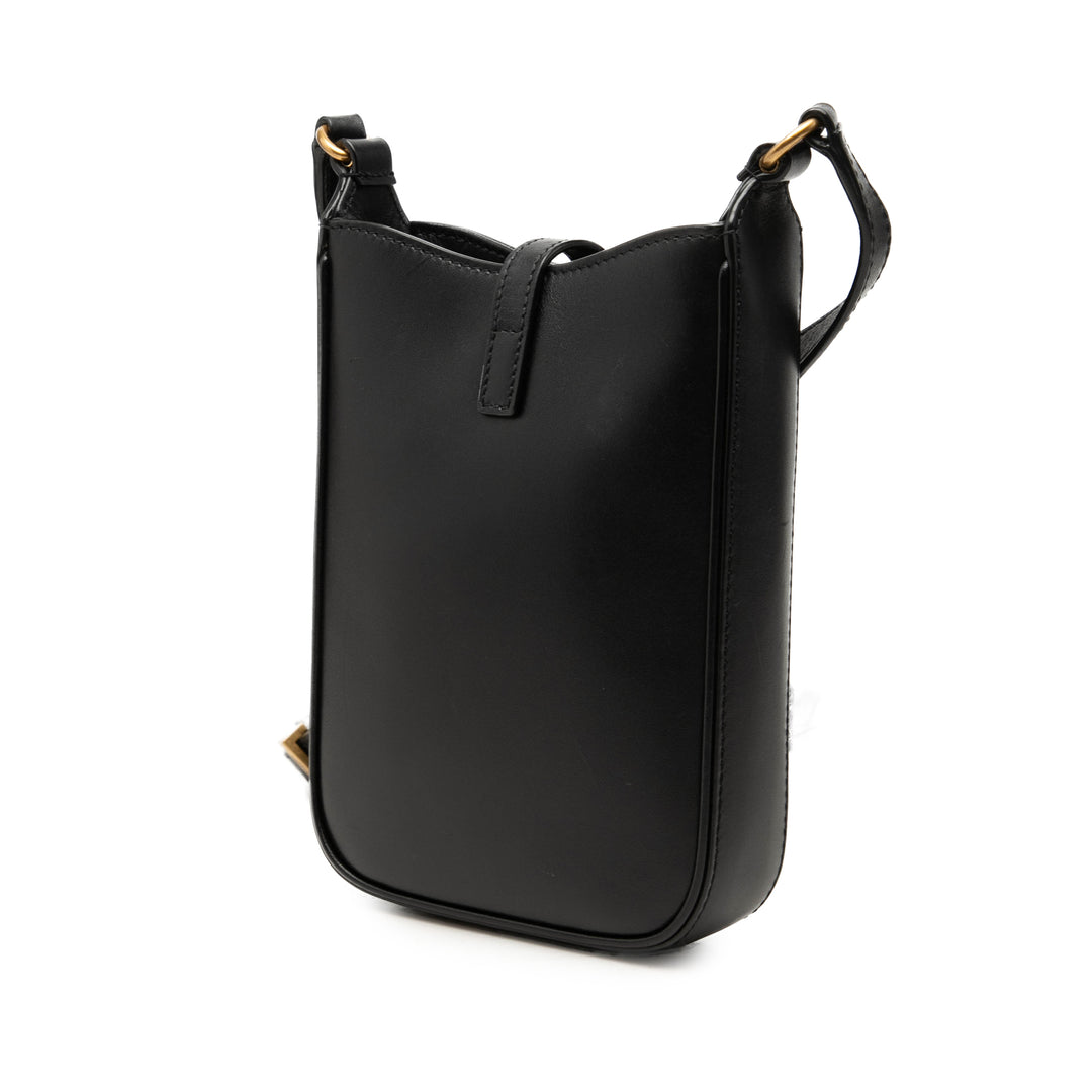 Saint Laurent Le 5 a 7 Vertical Sac Mini Noir – vue 2 – GABY PARIS