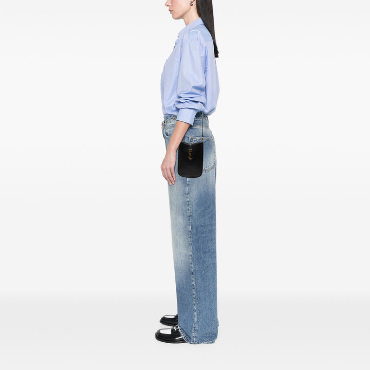 Saint Laurent Le 5 a 7 Vertical Sac Mini Noir – vue 6 – GABY PARIS