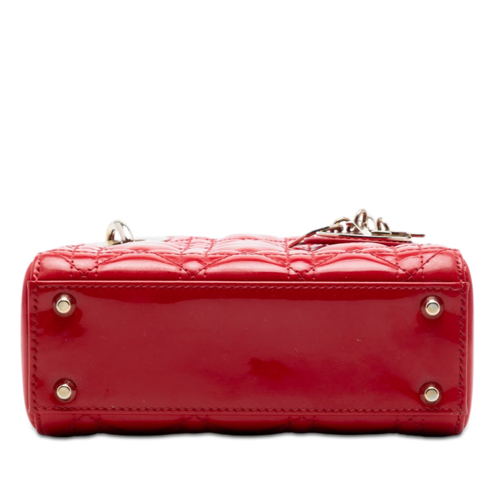 Dior Mini Cuir verni Cannage Lady Dior