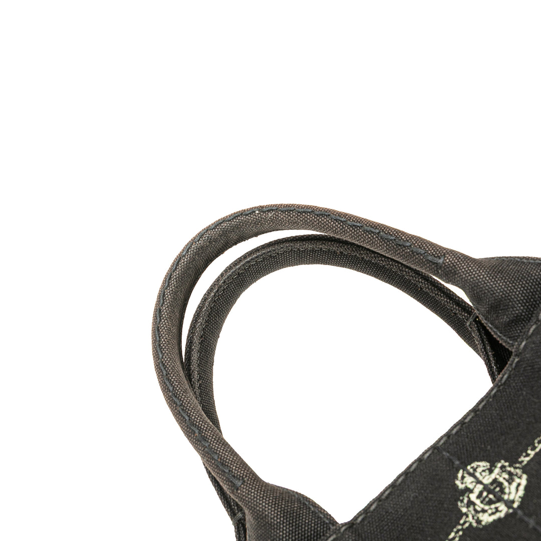 Small Canvas Canapa Logo Satchel Black - Gaby Paris