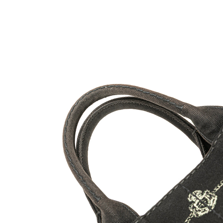 Small Canvas Canapa Logo Satchel Black - Gaby Paris