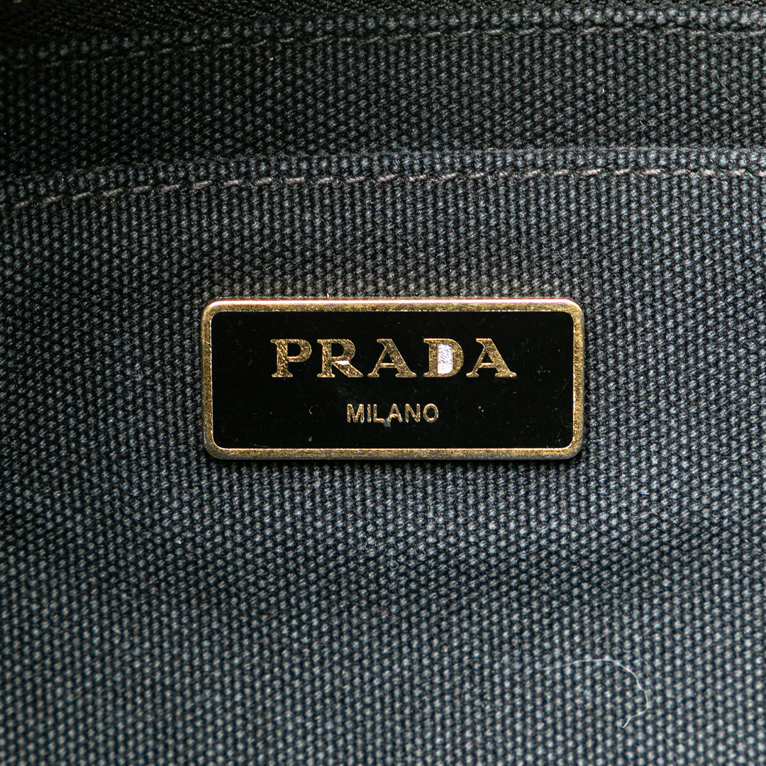 Small Canvas Canapa Logo Satchel Black - Gaby Paris