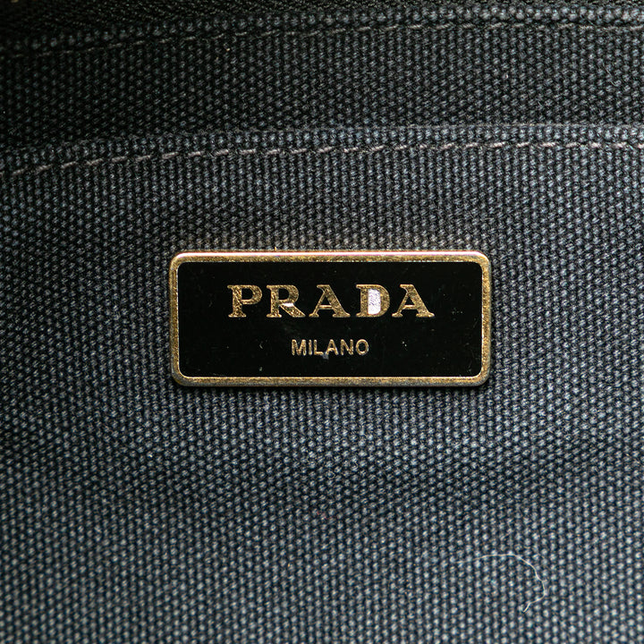 Small Canvas Canapa Logo Satchel Black - Gaby Paris