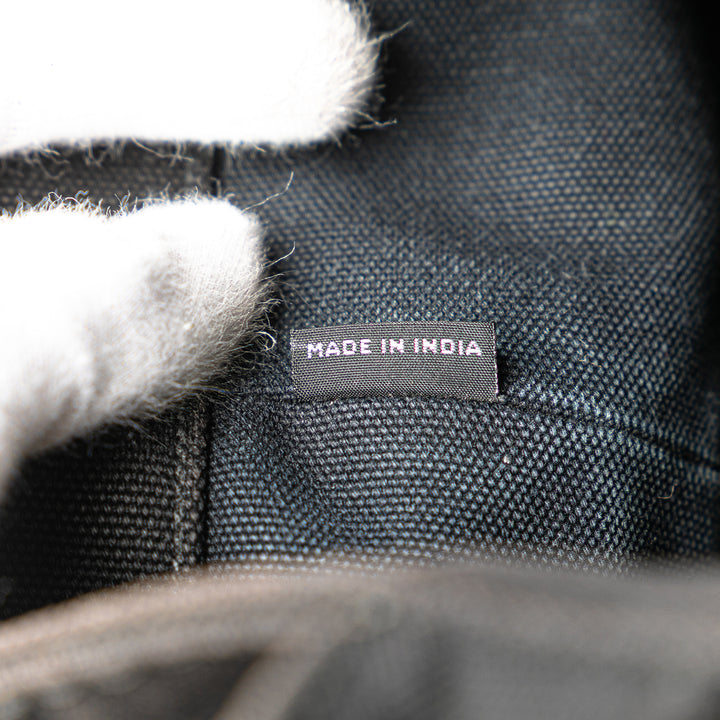 Small Canvas Canapa Logo Satchel Black - Gaby Paris