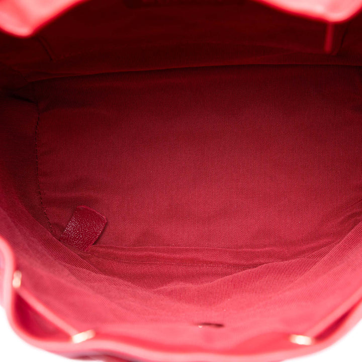 Matelassé Urban Spirit Sac à dos Mini Cuir d'agneau Rouge