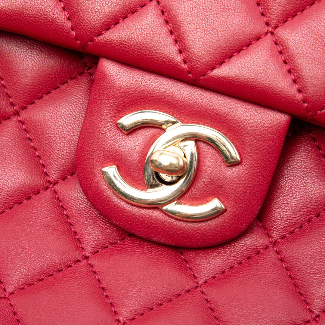 Matelassé Urban Spirit Sac à dos Mini Cuir d'agneau Rouge