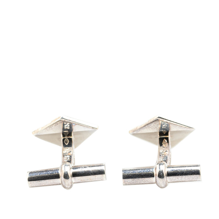 Sterling Silver Cube H Cufflinks Silver - Gaby Paris