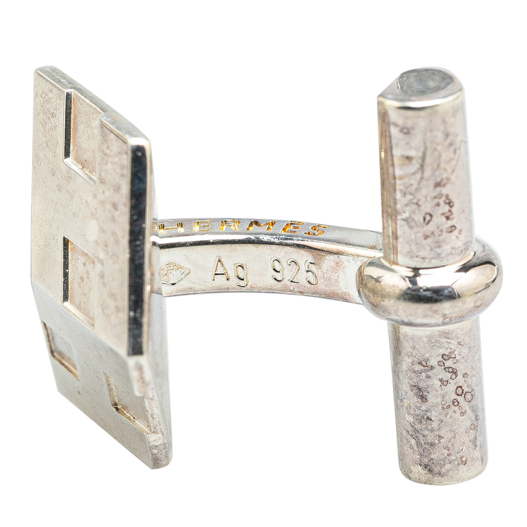 Sterling Silver Cube H Cufflinks Silver - Gaby Paris