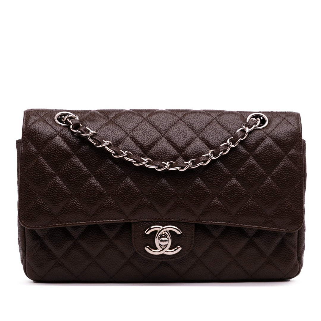 Medium Classic Caviar Double Flap Brown - Gaby Paris