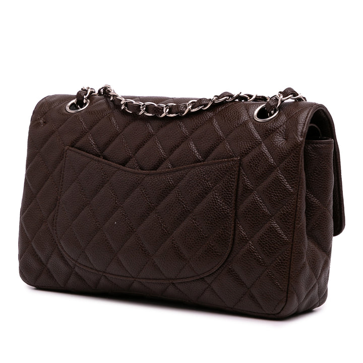 Medium Classic Caviar Double Flap Brown - Gaby Paris