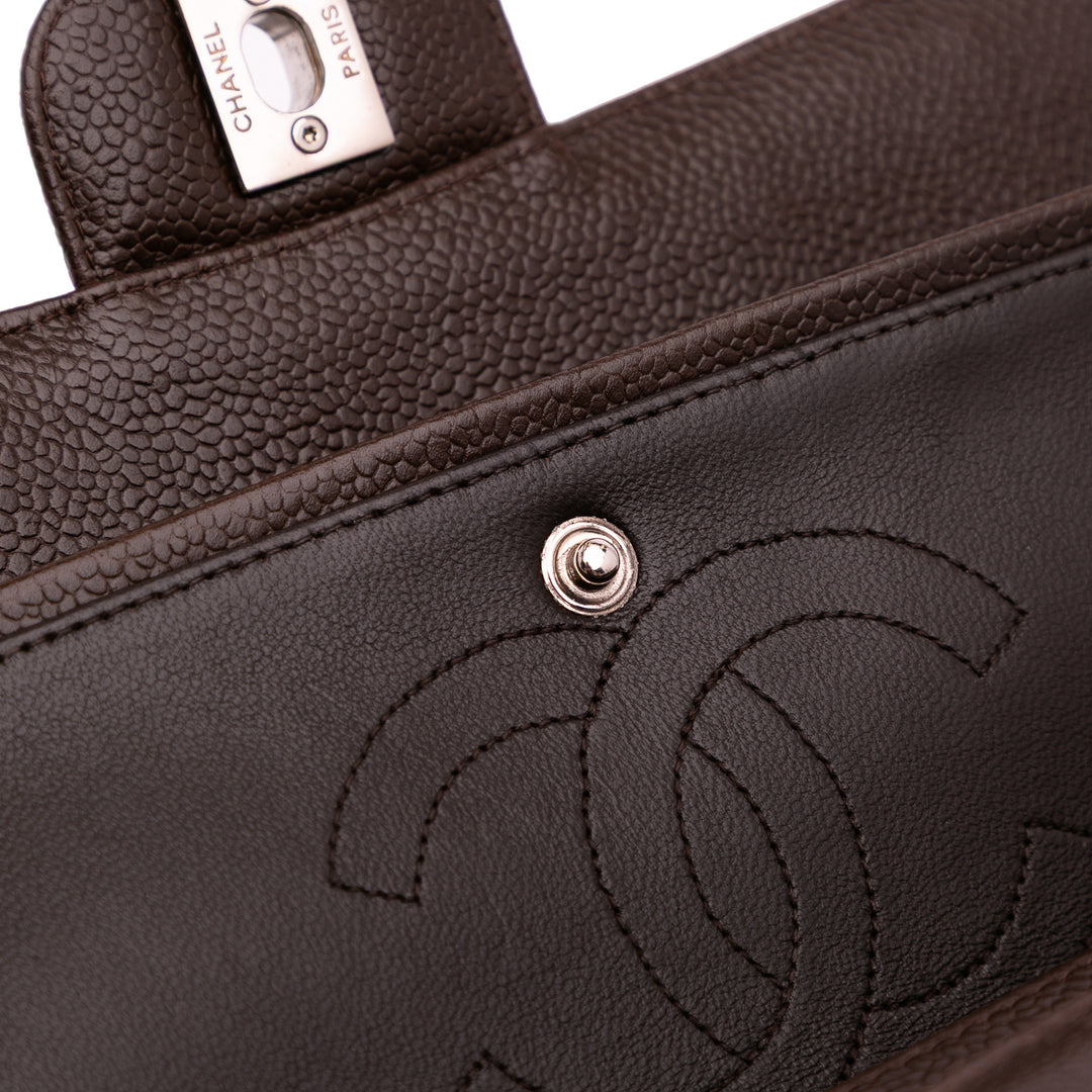 Medium Classic Caviar Double Flap Brown - Gaby Paris