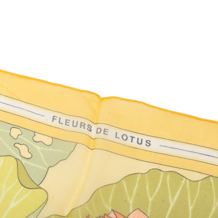Fleurs De Lotus Mousseline Foulard 90 Jaune