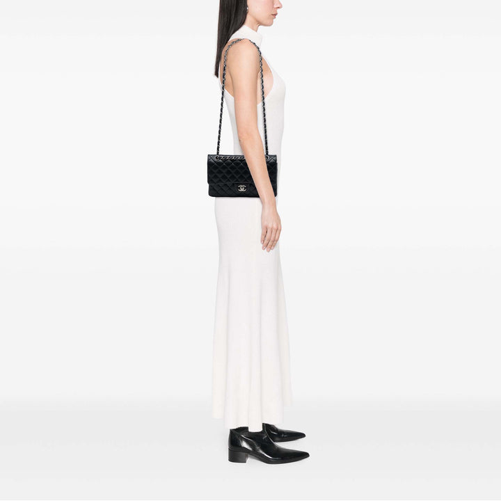 Chanel Classic Double rabat Moyen Cuir d'agneau Noir