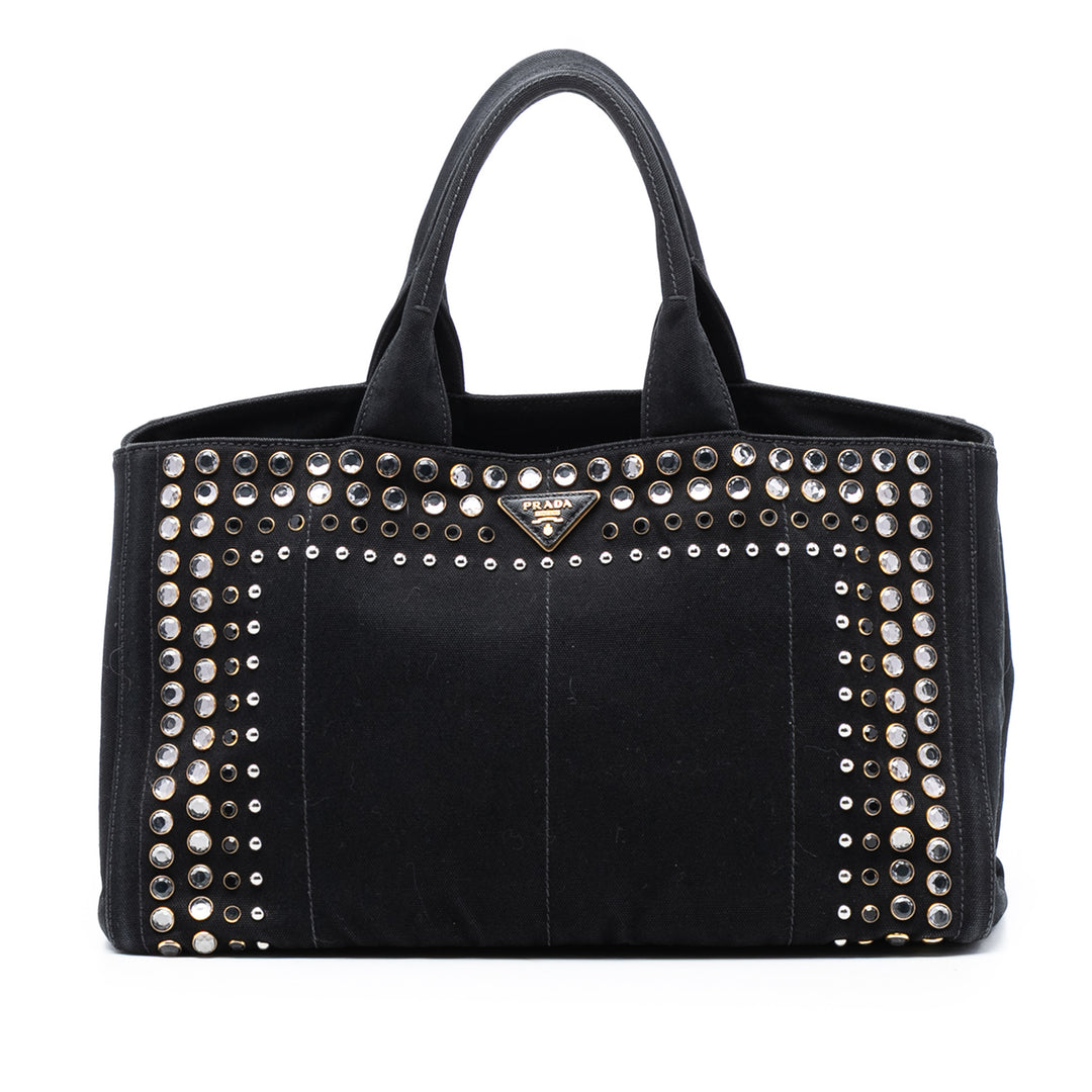 Prada Large Toile Canapa Bijoux Sac