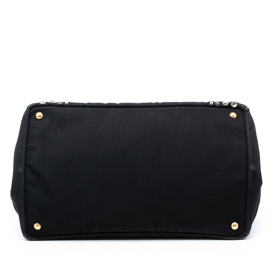 Prada Large Toile Canapa Bijoux Sac